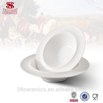 Utensílios de mesa por atacado da porcelana, bacia branca do macarronete cerâmico